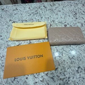 Louis Vuitton Taupe Embossed Wallet